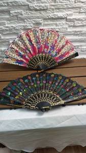lot 238 image: 16 Decorative Folding Fans - Lot of 2