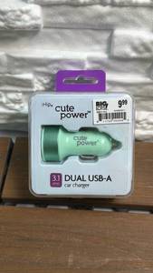 lot 242 image: iHip cute power 3.1 Amp Dual USB-A Car Charger