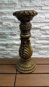 lot 259 image: Gold 3 Candle HolderDecorative Stand (12.5)