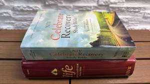 lot 273 image: 2 Study Bibles - NIV Celebrate Recovery and Life Application Third Edition