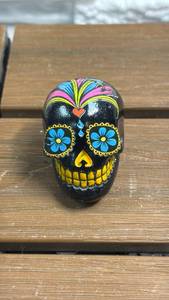 lot 351 image: Decorative Skull with Colorful Details