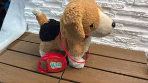lot 356 image: Kid Connection Motorized Plush Dog Toy with Red Leash