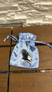 lot 375 image: Disney Maleficent Character Pin with Blue Drawstring Pouch