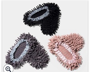 lot 724 image: EZClean Footsies 6pc Microfiber Floor Cleaning Shoe Covers