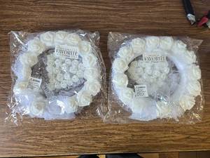 lot 757 image: 2 Pack Your Favorite Moments Bridal Wreaths, 16