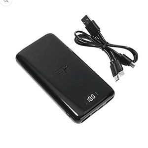 lot 783 image: Rush Charge 10,000mah Power Banks With Cables Black Rb100