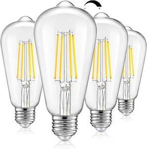 lot 784 image: Vintage LED Dimmable Edison Bulbs, 8W 1200-Lumen Filament