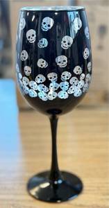 lot 808 image: See-through skull wine glass