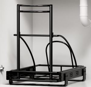 lot 30001 image: Under Sink Trash Can Pull Out, Fits 7-13 Gal Heavy Duty Steel