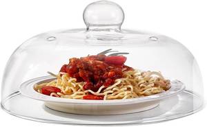 lot 30017 image: Light 10 Inch Borosilicate Glass Microwave Splatter Guard Cover for Food