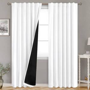 lot 30036 image: BGment Pure White Blackout Living Room Curtains 84 inches Long for Bedroom