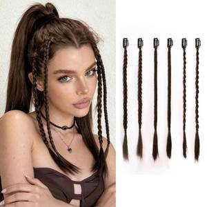 lot 30037 image: 6PCS Braided Ponytail Extension 14 Fake Braid 3 Styles for Women