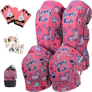 lot 30043 image: Soft-Style Kids KneeElbow Pads with Bike Gloves, Flexible Impact Gear