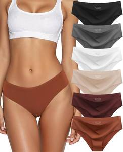 lot 30050 image: Seamless Underwear for Women No Show Low Rise Bikini Panties 6 Pack small