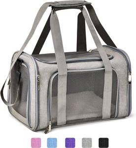 lot 30062 image: Henkelion Cat & Dog Carrier for Small Pets (Up to 15lbs), TSA Soft-Sided