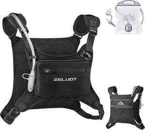 lot 30075 image: Zelvot Running Vest with 1L Water Bladder, Chest Pack for Men Women