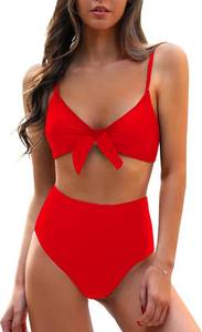 lot 30077 image: Blooming Jelly Womens High Waisted Bikini Set Tie Swimsuit Bathing Suit Large