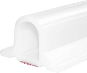 lot 30100 image: Duzzy 39-Inch Collapsible Shower Threshold Water Dam Silicone Stopper White
