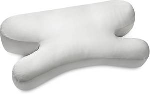 lot 30103 image: Side Sleeper Pillow Gel Memory Foam for Neck Pain (White  Grey Silk Case)