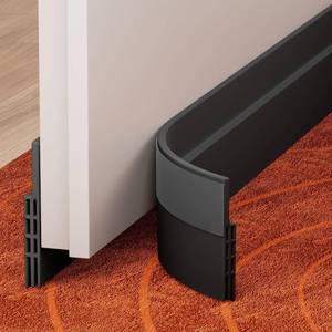 lot 30113 image: Grotheory 2 Pack Door Draft Stopper, Door Sweep, Weather Stripping Seal