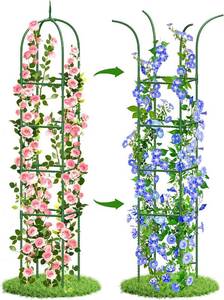 lot 30117 image: 6ft Trellis for Climbing Plants, Rustproof PE-Coated Metal Support (1 Pack)