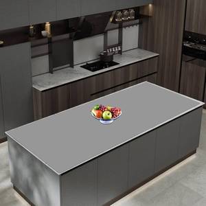 lot 30123 image: 47.3x23.6 Silicone Kitchen Mat, Heat Resistant, Non-Slip, Light Gray