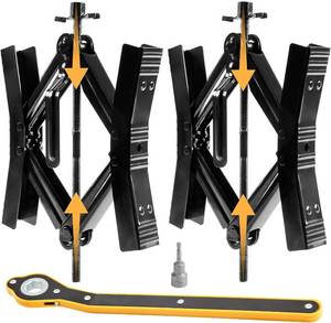 lot 30126 image: Camper Wheel Chock Stabilizer, 2-Pk, Heavy-Duty RV X Chock, 3.5 12 in