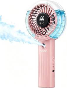 lot 30149A image: HandFan Misting Fan with LED Display, Handheld Water Mist, Stronger Airflow