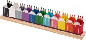 lot 30190 image: UNICRAFTALE 11Pcs Wooden Crayon Organizer with Stand Holder for Desk