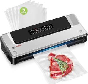 lot 30195 image: Bonsenkitchen Vacuum Sealer Machine, Multiple Modes For Meal Prep,Silver