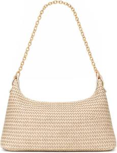 lot 30208 image: Beach Bags for Women Summer Straw Purse Boho Woven Shoulder Tote