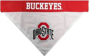 lot 30223 image: Pets First Collegiate Reversible Bandana - Ohio State Buckeyes, LargeX-Large