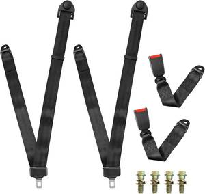 lot 30242 image: 2PCS 3-Point Golf Cart Strap Pads & Adjustable Harness Kit for Go Kart
