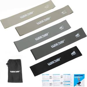 lot 30255 image: WIKDAY Resistance Bands Set of 5 for Working Out, Loop Bands, Home Gym