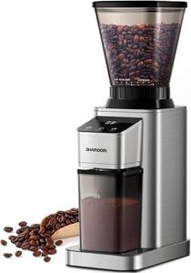 lot 30262 image: SHARDOR Conical Burr Coffee Bean Grinder, Anti-Static, 48 Settings, Silver