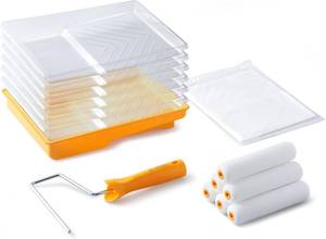 lot 30275 image: voomey 15 Pcs 6 Inch Paint Roller Kit with Small Paint Roller