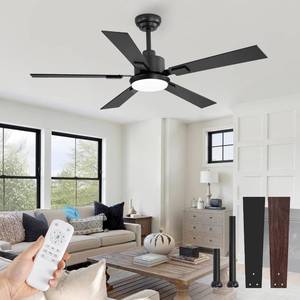 lot 30280 image: ZMISHIBO 52 Ceiling Fans with Lights for Bedroom, Living Room, Remote