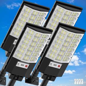 lot 30281 image: Solar Street Lights Waterproof 320  Wide Angle Flood LED Parking Light 4Pack