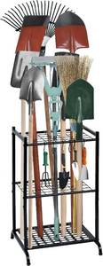 lot 30287 image: RANXFLOAT Garden Tool Organizer with 6-Hook Metal Holder Up to 35 Tools Loose ha