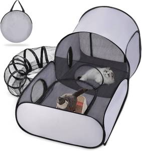 lot 30298 image: Tailtastic Pet Playpen with Surround Tunnel, Cat Enclosure Tent (Medium)