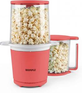 lot 30299 image: Air Popper Popcorn Machine - 10-Cup Hot Air Oil-Free Popper - Red