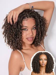 lot 30304 image: Frodio 12 Synthetic HD Lace Frontal Wig, 200% Density, Micro Twist Closure