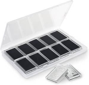 lot 30321 image: 1oz Silver Bar Holder, 20 Pcs Capsule Storage for 1 Ounce Silver Bars