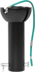 lot 30342 image: 4-Inch Black Ceiling Fan Downrod with Hanger Ball, 1 OD, Fits 34 ID Mounts