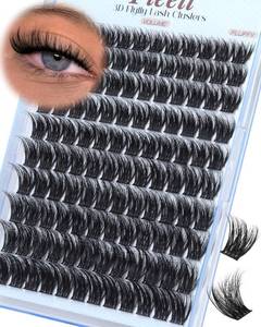 lot 30366 image: Pleell Fluffy Lash Clusters 12-18mm 5D DIY D-Curl Eyelash Extensions