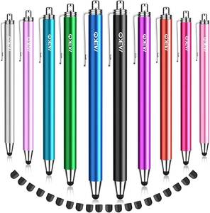 lot 30368 image: MEKO Stylus Pens for Touchscreens, 10 Pack Rubber Stylists Pens