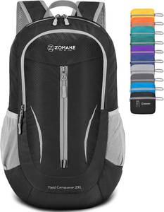 lot 30391 image: ZOMAKE Lightweight Packable Backpack 25L, Foldable Hiking Daypack