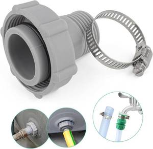 lot 30403 image: Coleman Pool Drain Fitting Connector Hose Adapter with Hose Clamps