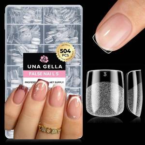 lot 30406 image: UNA GELLA Square Nail Tips Extra Short 504pcs Fake Nails Pre-shaped