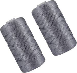 lot 30415 image: 2 PCS 200g Summer Sun Hat Yarn for Crocheting, Ice Linen Silk Yarn (Grey)